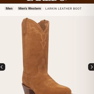 Laredo Tan Cowboy Western Boots with Stacked Heel